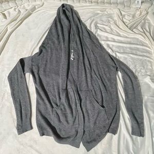 Gray Lululemon Athletica short cardigan with hood